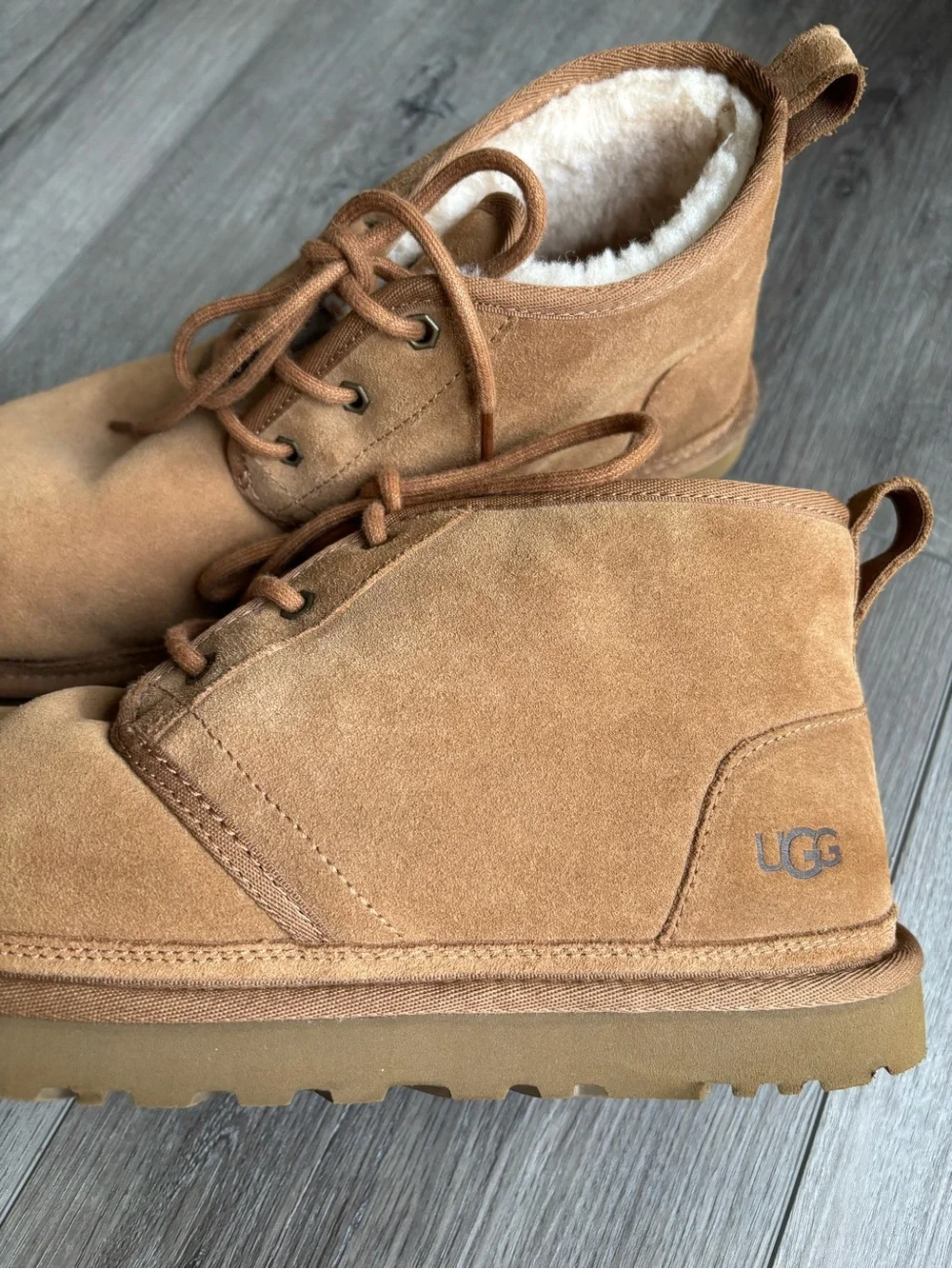 UGG Men's Suede Lace-Up Chukka Boots in Chestnut Brown neumel 13 low